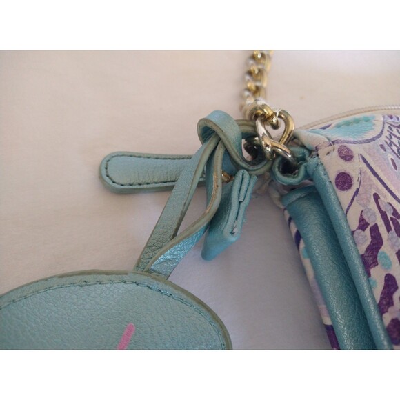 Luv BETSEY JOHNSON Mermaid Crossbody Bag w/charm small mini purse lavender blue - Picture 12 of 16